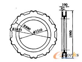 大型雙聯鏈輪簡圖