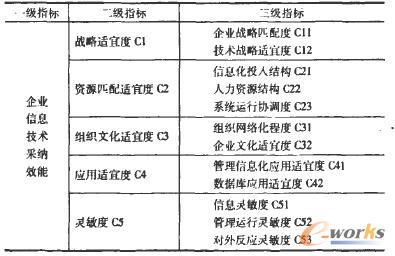企業(yè)信息技術采納效能評價指標體系