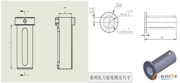 內(nèi)孔刀套尺寸圖示